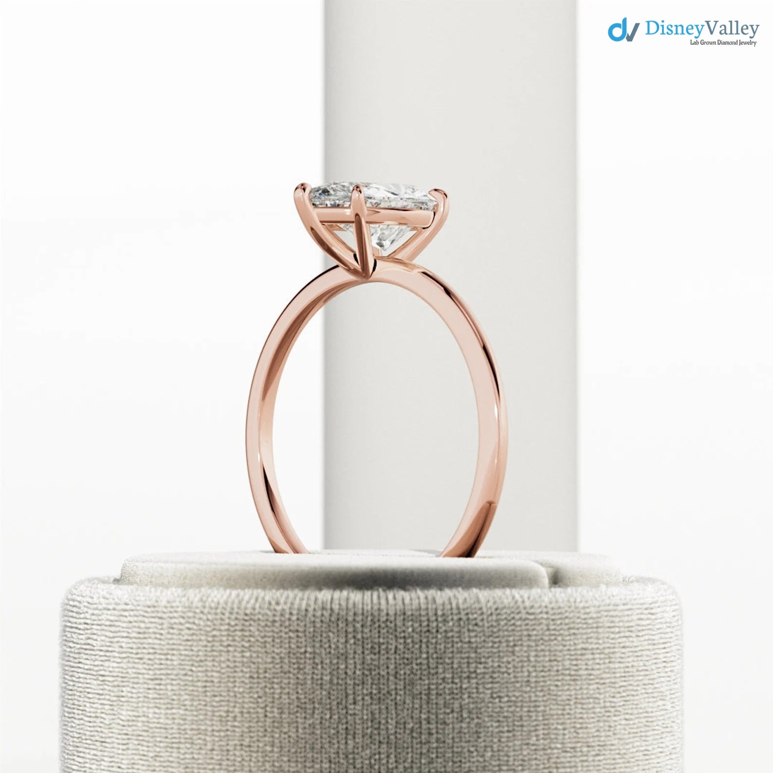 2 Carat Pear Cut Lab Grown Diamond Ring / Pear Shaped Engagement Ring - DisneyValley 