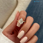 2 Carat Pear Cut Lab Grown Diamond Ring / Pear Shaped Engagement Ring - DisneyValley 