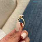 2 Carat Pear Cut Lab Grown Diamond Ring / Pear Shaped Engagement Ring - DisneyValley 