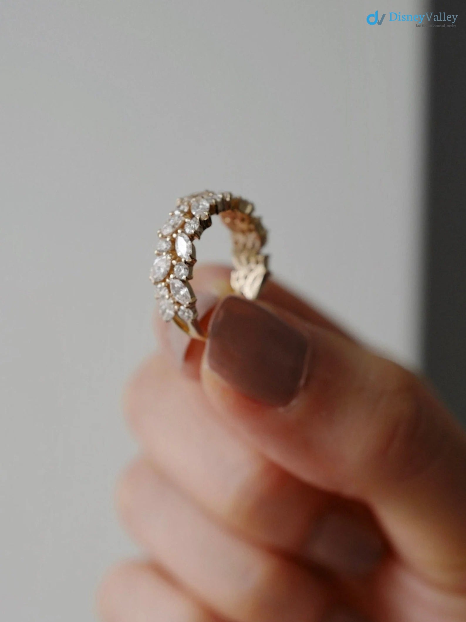 Diamond Wedding Ring with Marquise Diamond Unique Jewelry, Marquise Cut Ring - DisneyValley 