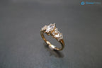 Unique Engagement ring with Marquise Cut Diamond minimalist ring - DisneyValley 