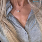 3.00 Ct Lab Grown Bezel Solitaire Necklace - DisneyValley 