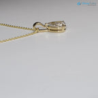 1 Carat Lab Grown Diamond Necklace For Ladies , Pear Shape Solitaire Pendant - DisneyValley 