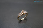 Unique Engagement ring with Marquise Cut Diamond minimalist ring - DisneyValley 