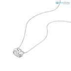 3 Ct Oval Cut IGI Certified E Color VVS2 Clarity Excellent Cut Lab Grown Diamond Solitaire Pendant - DisneyValley 