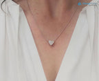 2.00 Ct Heart Cut Diamond Necklace , Lab Grown Diamond Pendant - DisneyValley 