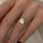 2 Ct Heart Cut Women Engagement Ring 14K Yellow Gold lab grown Diamond - DisneyValley 