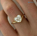 2 Ct Heart Cut Women Engagement Ring 14K Yellow Gold lab grown Diamond - DisneyValley 
