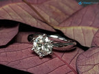1 Ct (6.5mm) Solitaire Certified Natural Diamond Engagement ring - DisneyValley 
