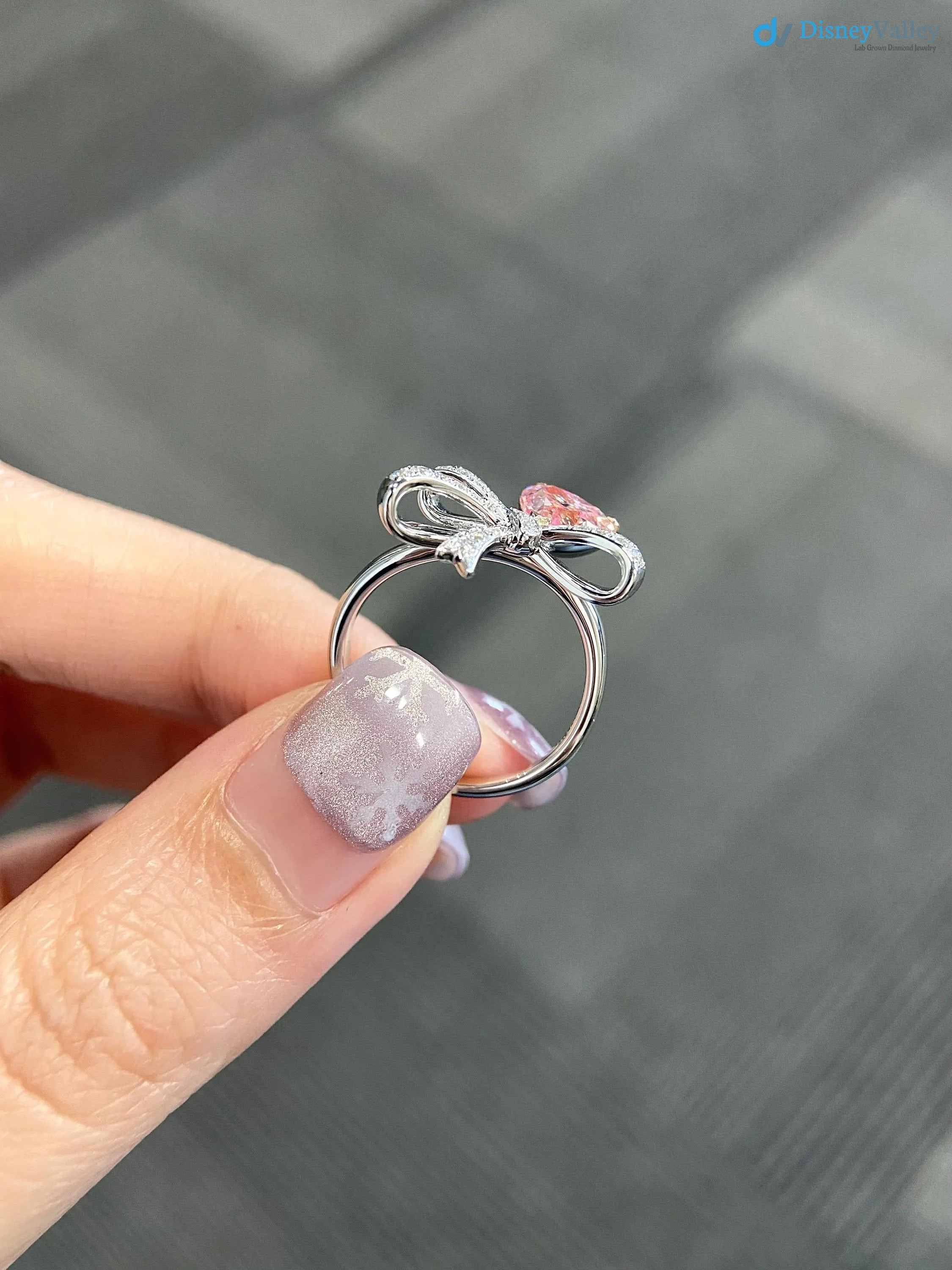 Heart Cut 1.17 Carat Fancy INTENSE PINK Lab grown diamond IGI Certificate Ring - DisneyValley 