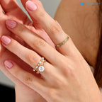 Celtic Knot Engagement Ring, Solid Gold Round Solitaire Ring, Twisted Irish Ring - DisneyValley 