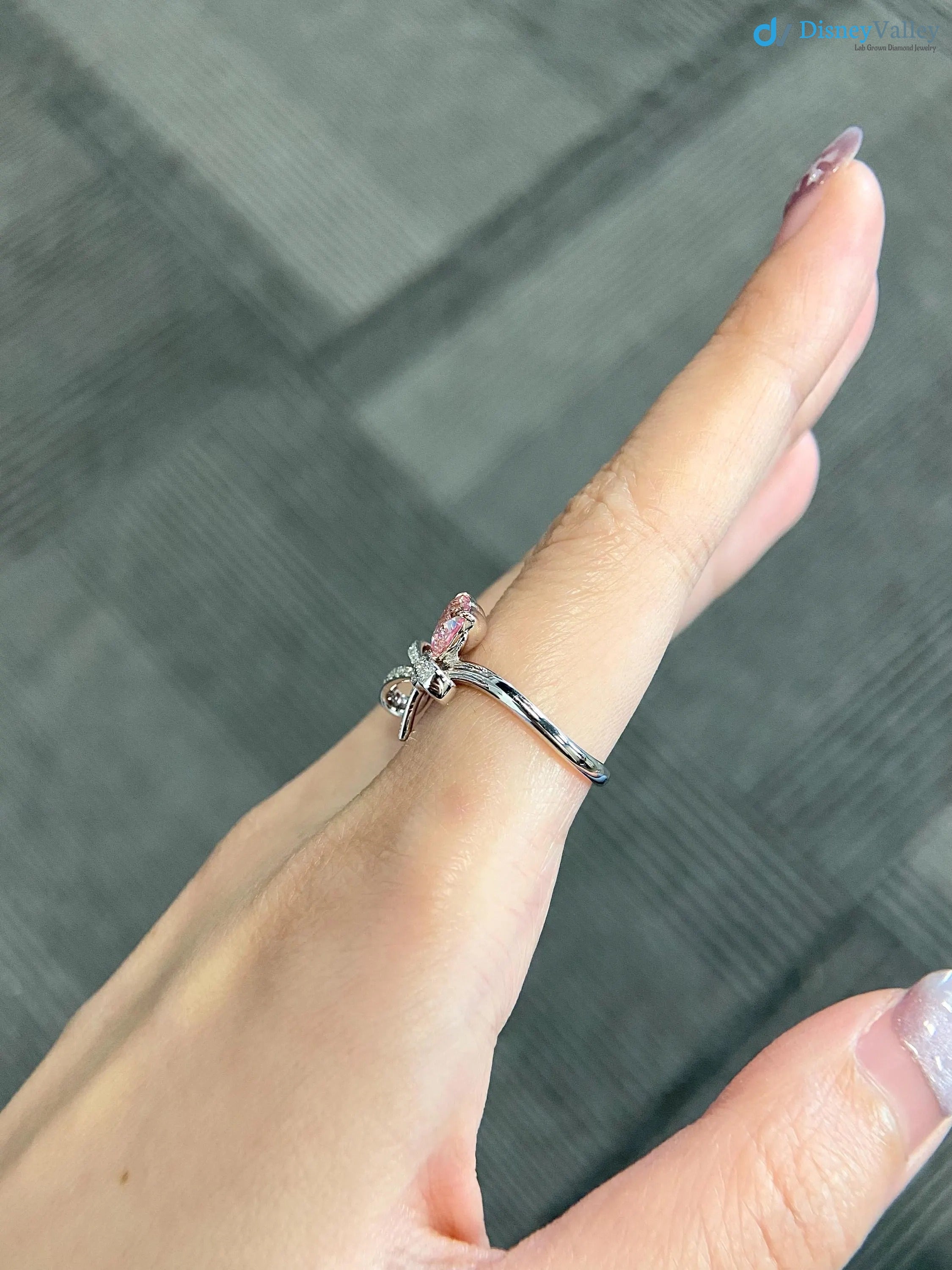 Heart Cut 1.17 Carat Fancy INTENSE PINK Lab grown diamond IGI Certificate Ring - DisneyValley 