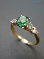 Emerald Ring, Green Emerald Ring, Gift for her, Marquise Ring, Vintage Engagement Ring - DisneyValley 