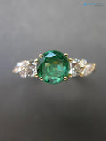 Emerald Ring, Green Emerald Ring, Gift for her, Marquise Ring, Vintage Engagement Ring - DisneyValley 