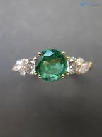 Emerald Ring, Green Emerald Ring, Gift for her, Marquise Ring, Vintage Engagement Ring - DisneyValley 