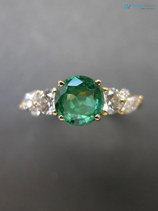 Emerald Ring, Green Emerald Ring, Gift for her, Marquise Ring, Vintage Engagement Ring - DisneyValley 