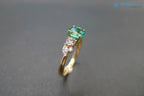 Emerald Ring, Green Emerald Ring, Gift for her, Marquise Ring, Vintage Engagement Ring - DisneyValley 