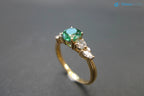 Emerald Ring, Green Emerald Ring, Gift for her, Marquise Ring, Vintage Engagement Ring - DisneyValley 