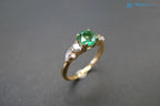 Emerald Ring, Green Emerald Ring, Gift for her, Marquise Ring, Vintage Engagement Ring - DisneyValley 