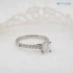 The Estella Ring Lab Diamond Princess Shoulder Set Engagement Ring - DisneyValley 