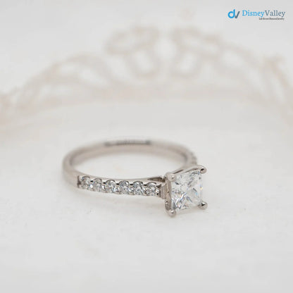 The Estella Ring Lab Diamond Princess Shoulder Set Engagement Ring - DisneyValley 