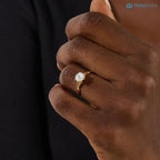 Celtic Knot Engagement Ring, Solid Gold Round Solitaire Ring, Twisted Irish Ring - DisneyValley 