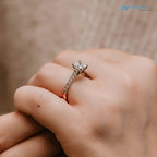 The Estella Ring Lab Diamond Princess Shoulder Set Engagement Ring - DisneyValley 