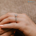 The Estella Ring Lab Diamond Princess Shoulder Set Engagement Ring - DisneyValley 