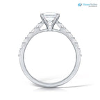 The Estella Ring Lab Diamond Princess Shoulder Set Engagement Ring - DisneyValley 
