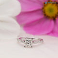 The Estella Ring Lab Diamond Princess Shoulder Set Engagement Ring - DisneyValley 
