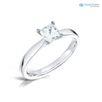 The Paris Ring Princess Lab Diamond Modern Engagement Solitaire Ring - DisneyValley 