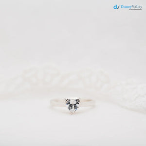 The Valentina Ring Heart Cut Lab Diamond Classic Engagement Solitaire Ring - DisneyValley 