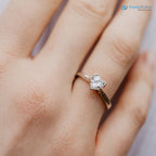 The Valentina Ring Heart Cut Lab Diamond Classic Engagement Solitaire Ring - DisneyValley 