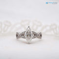 The Zelmera Ring 2.35ct D-E VVS1 Marquise Cut Shoulder Set Engagement Ring - DisneyValley 