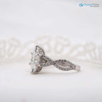 The Zelmera Ring 2.35ct D-E VVS1 Marquise Cut Shoulder Set Engagement Ring - DisneyValley 