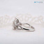 The Zelmera Ring 2.35ct D-E VVS1 Marquise Cut Shoulder Set Engagement Ring - DisneyValley 