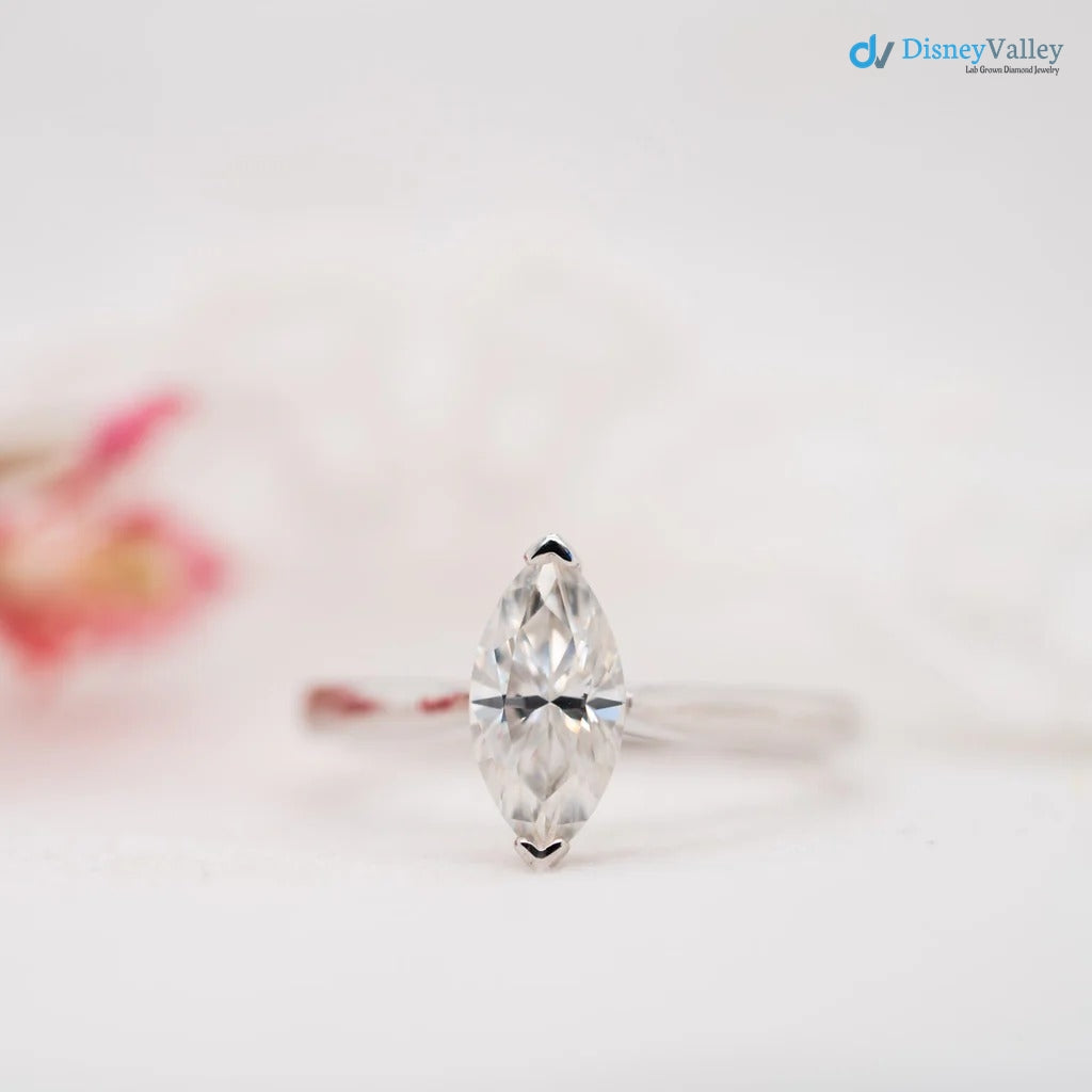 The Rosemont Ring 2.0ct D-E VVS1 Marquise Engagement Solitaire Ring - DisneyValley  Main image