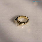 2.5 CT Oval Cut Lab Grown Diamond Ring Solid Gold engagement Ring - DisneyValley 