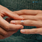 The Nouveau Ring Lab Diamond Marquise Cut Shoulder Set Engagement Ring - DisneyValley 