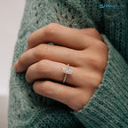 The Nouveau Ring Lab Diamond Marquise Cut Shoulder Set Engagement Ring - DisneyValley 