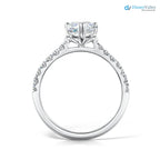 The Nouveau Ring Lab Diamond Marquise Cut Shoulder Set Engagement Ring - DisneyValley 