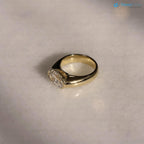 2.5 CT Oval Cut Lab Grown Diamond Ring Solid Gold engagement Ring - DisneyValley 