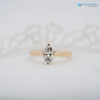 The Ottilie Ring Marquise Lab Diamond Timeless Engagement Solitaire Rings - DisneyValley 