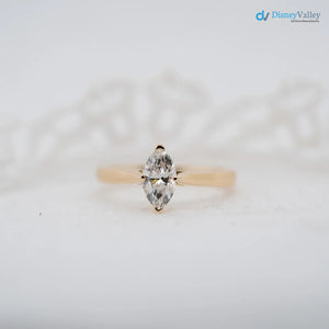 The Ottilie Ring Marquise Lab Diamond Timeless Engagement Solitaire Rings - DisneyValley 