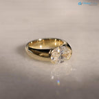2.5 CT Oval Cut Lab Grown Diamond Ring Solid Gold engagement Ring - DisneyValley 