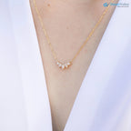5 pear diamond Gloria Curved Diamond Necklace