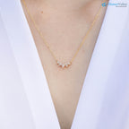 5 pear diamond Gloria Curved Diamond Necklace