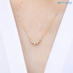 5 pear diamond Gloria Curved Diamond Necklace