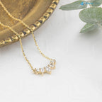 5 pear diamond Gloria Curved Diamond Necklace