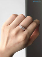 Marquise Diamond Unique Women Best Man Made Lab Grown Diamond Engagement Ring - DisneyValley 